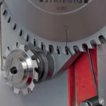 Striebig scoring saw adjustable