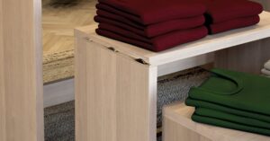LC P-16 pictured in use as a connector for wooden table